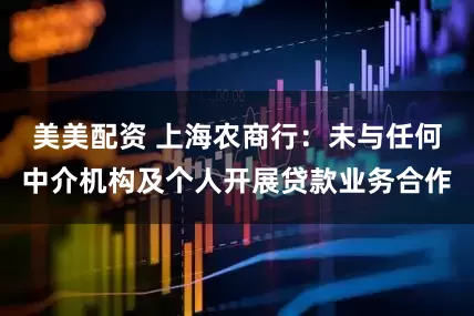 美美配资 上海农商行：未与任何中介机构及个人开展贷款业务合作